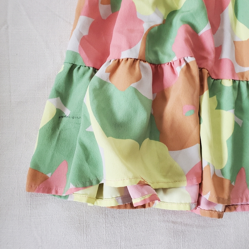 Social Standard Colorful Floral Watercolor Painted Kids Dress 7/8 Girl Whimsical - Picture 6 of 8